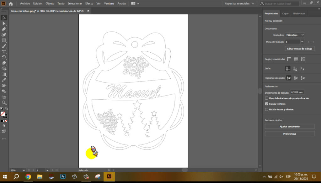 archivo dxf bolas de navidad personalizadas con tu nombre