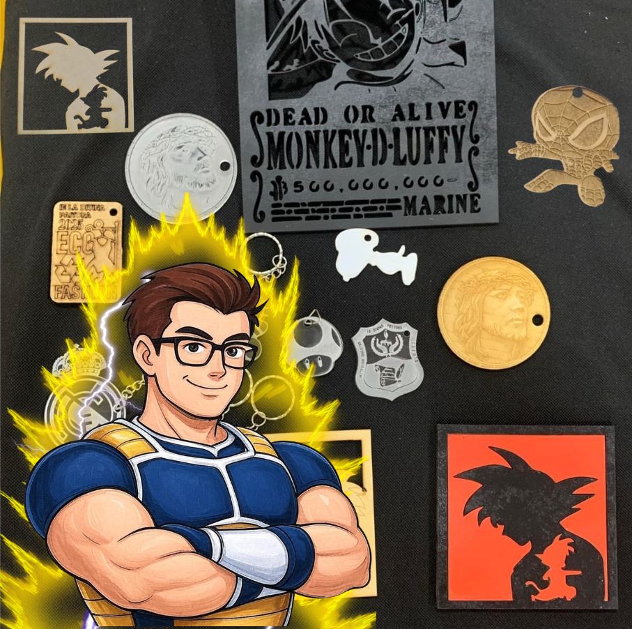 Goku en Silueta para Corte Láser | Descarga DXF/SVG