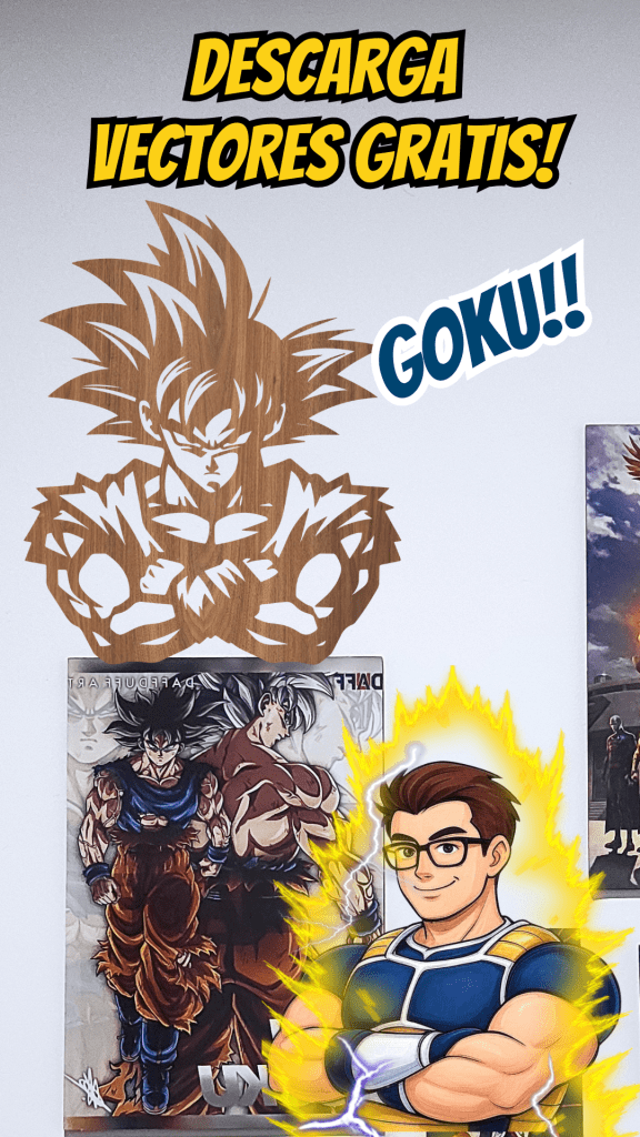 Torso de Guerrero Saiyajin – Archivo para Láser DXF SVG PNG AI