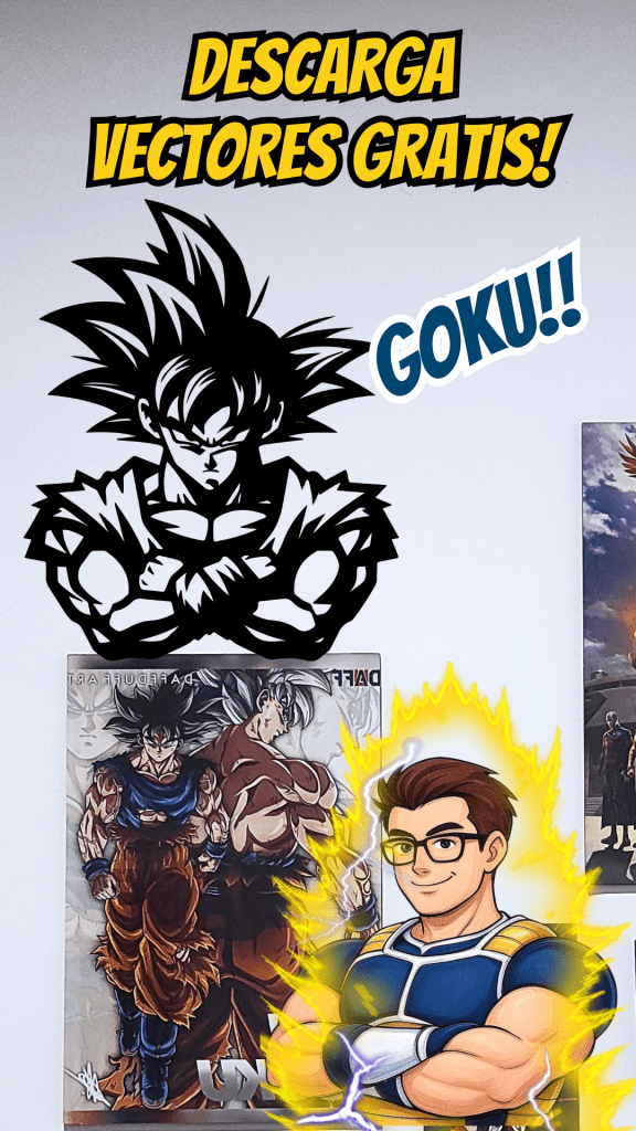 Torso de Guerrero Saiyajin – Archivo para Láser DXF SVG PNG AI