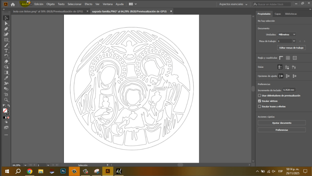 sagrada familia vector para corte laser cutting