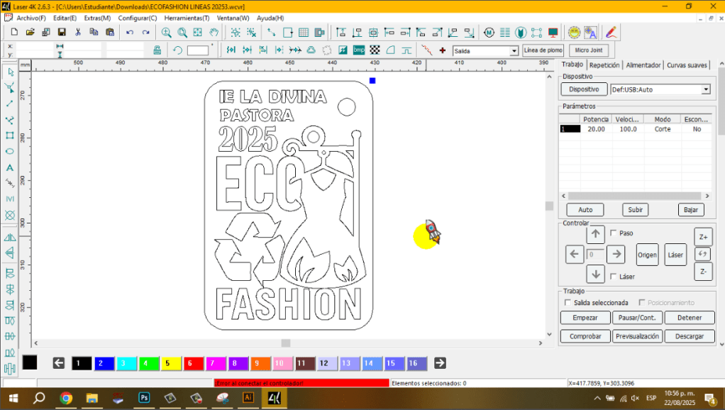 llavero para corte laser co2 paso a paso
