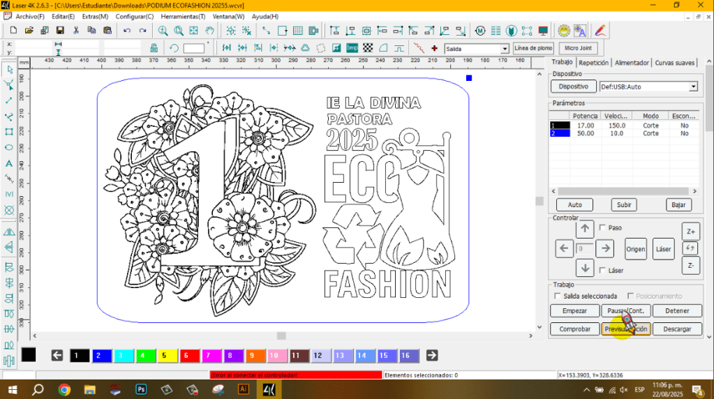 como crear logo en llavero mdf contornos