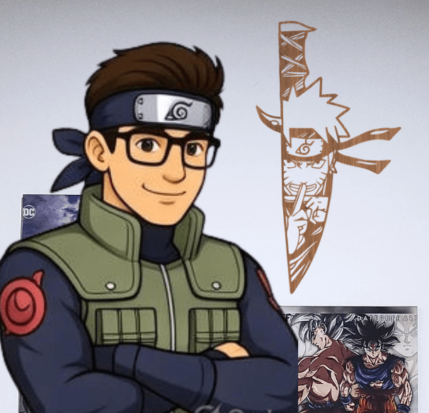 kunai naruto pared cuadro mdf corte laser